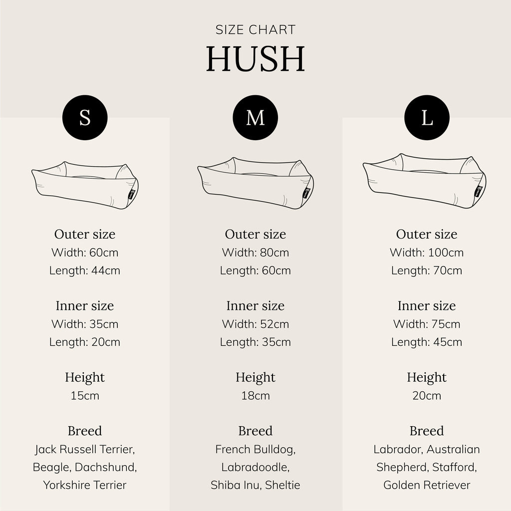 HUSH Hondenmand - Donkergrijs & Cream