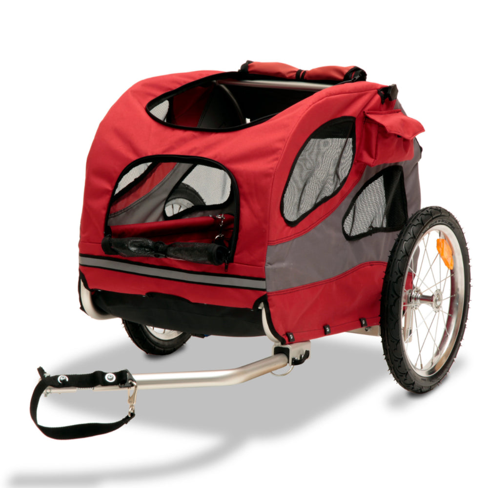 Happy Ride Aluminium Dog Bicycle Trailer Blauw